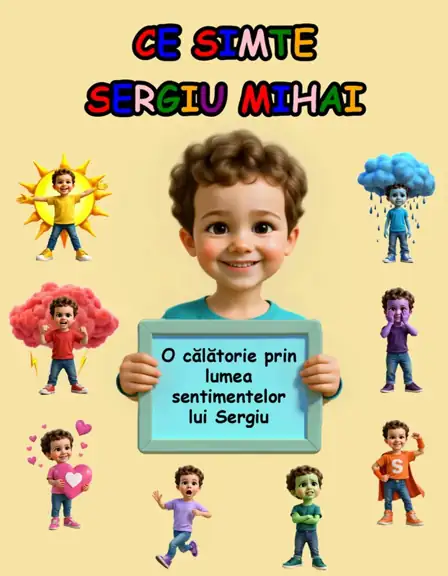 Personaj de carte creat din fotografia copilului