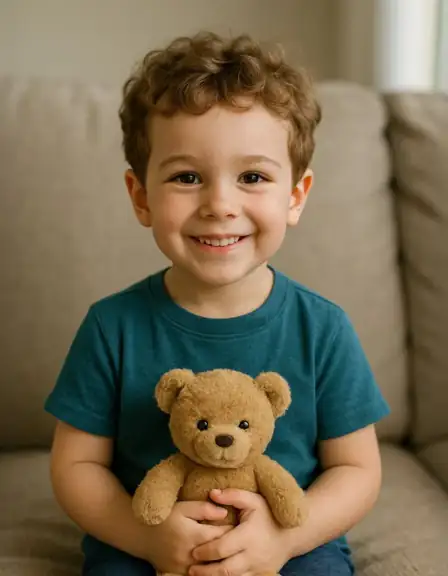 Fotografie copil înainte de personalizare