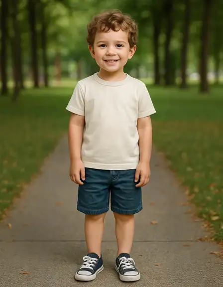 Fotografie copil înainte de personalizare